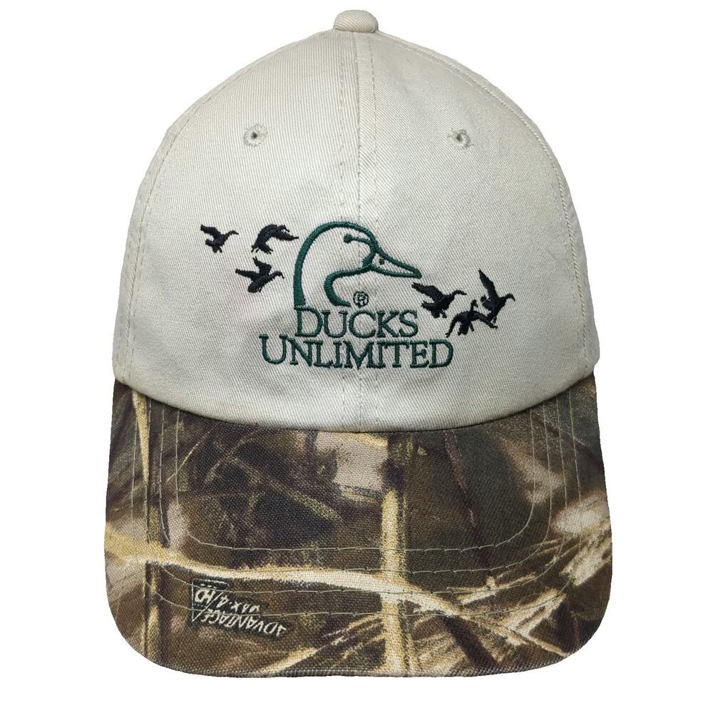 Dorfman-Pacific Ducks Unlimited Baseball Cap Beige OSFM Camo Brim 1937 DU Hat